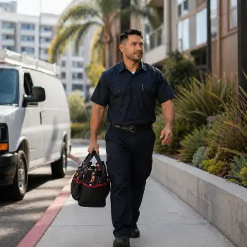 Local locksmith responding to a call in Mission Valley central San Diego